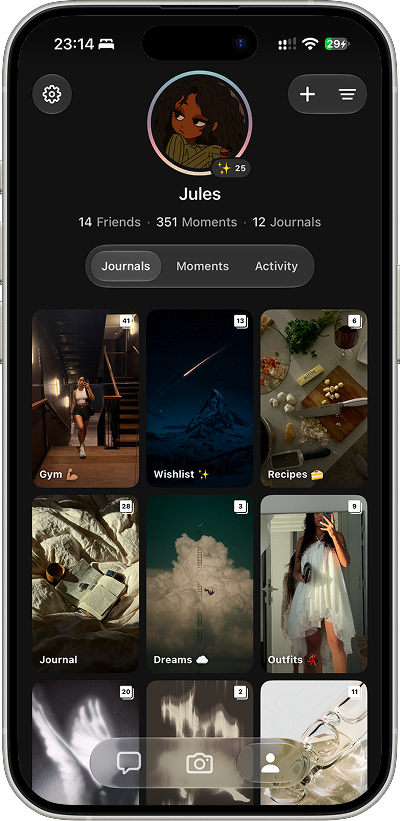 opalo profile — your private photo and video journals, kept